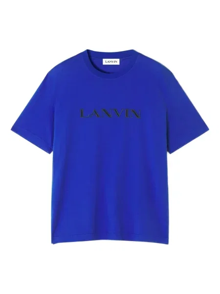 Tricou Lanvin cu broderie albastru