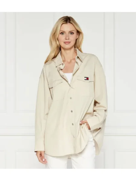 Tommy Jeans Cămașă | Oversize fit bej