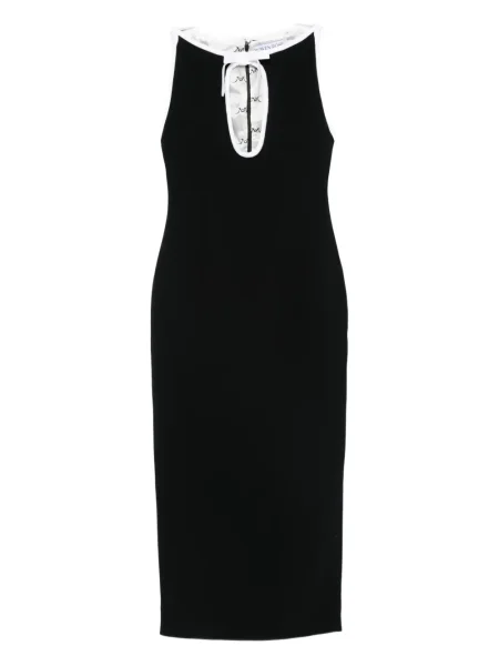 Rochie midi Rowen Rose fără mâneci până la genunchi de costum negru