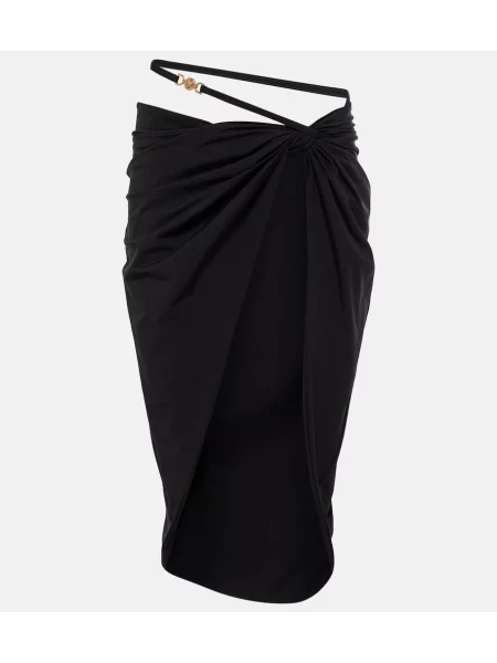 Fustă Versace din jerseu negru