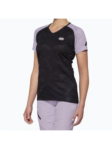 Olcsóbban. Női kerékpáros póló Airmatic W black lavender. Méret: L fekete