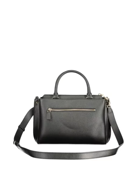 Geantă shopper Guess cu autograf negru
