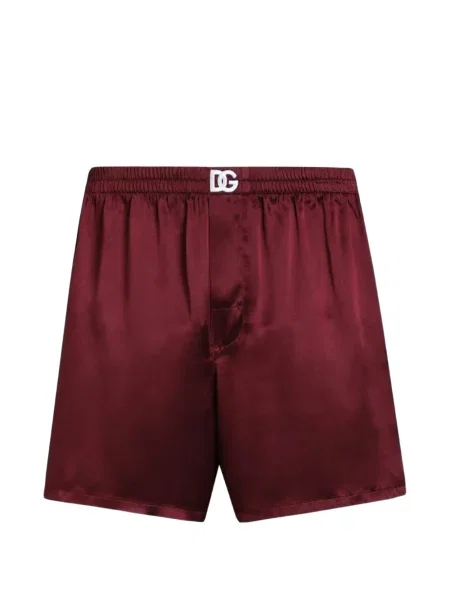 Pantaloni scurți Dolce & Gabbana din satin roșu
