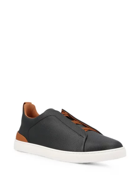 Sneakerși Zegna din piele negru