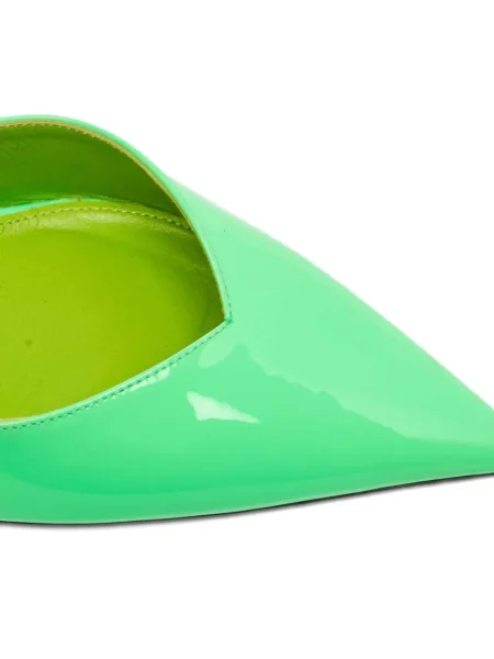 Pantofi cu toc The Attico din piele slingback verde