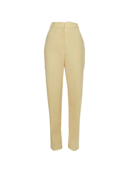 Pantaloni The Attico din crep galben