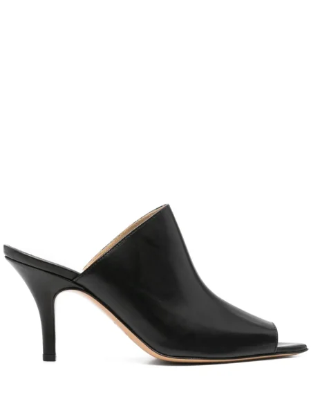 Papuci tip mules Mm6 Maison Margiela din piele negru