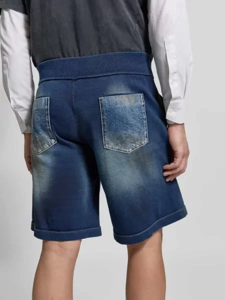 Szorty jeansowe o kroju baggy z bawełny Dsquared2 granatowe