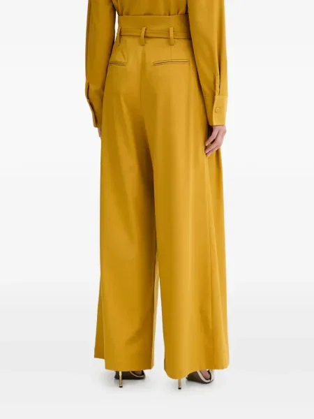Pantaloni Isabelle Blanche plisate galben