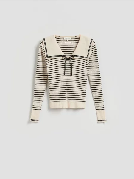 Reserved Pulover cu adaos de lână multicolor