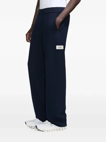 Pantaloni Flâneur alergare cu autograf albastru