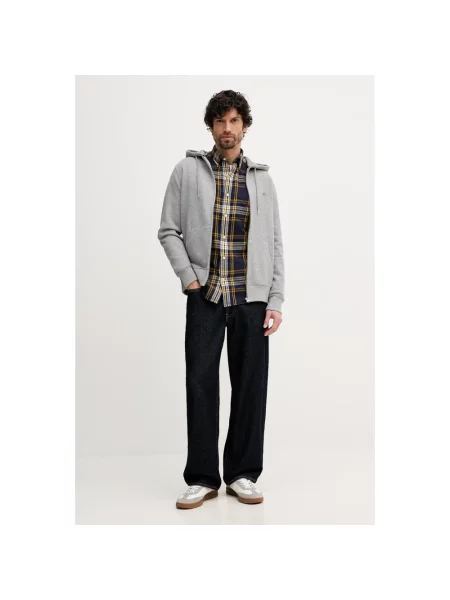 Gant koszula regular z kołnierzykiem button-down granatowy