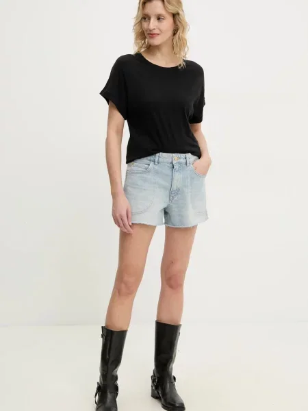 Szorty jeansowe o kroju regular fit z mieszanki bawełny Marc O'polo niebieskie