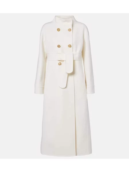 Palton Valentino de lână alb