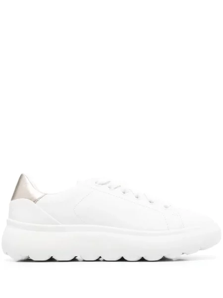 Sneakerși Geox din piele alb