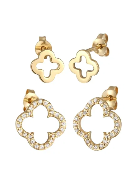 ELLI Uhani / transparentna zlata