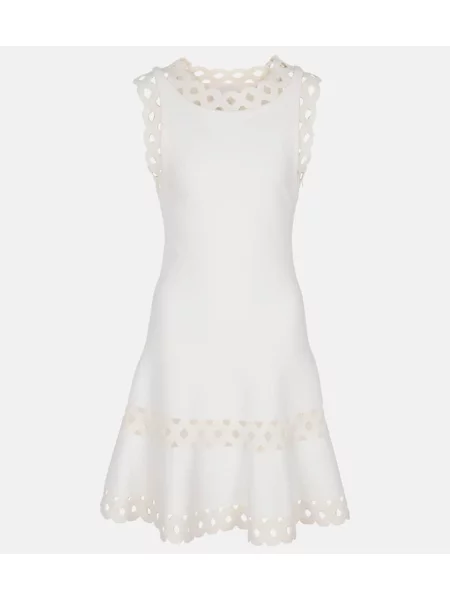 Sukienka Alaïa wełniana biała