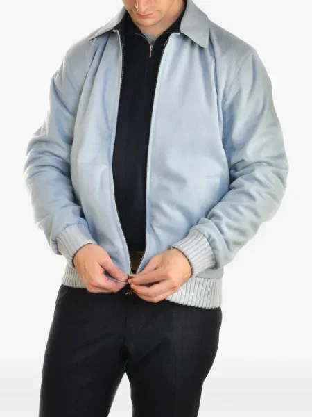 Geacă Kiton din cașmir albastru