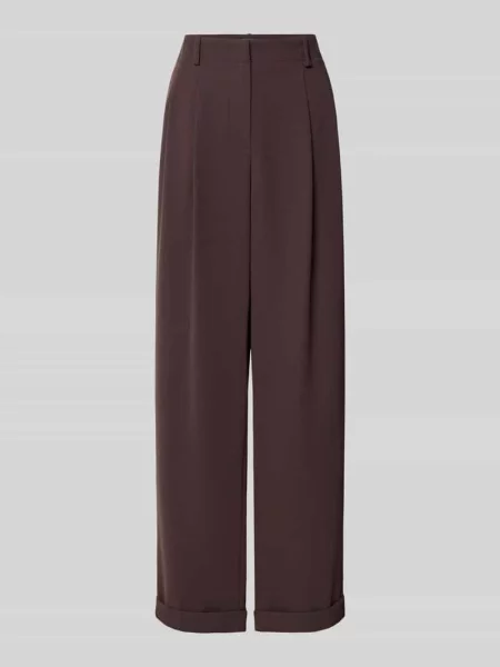 Spodnie materiałowe o kroju relaxed fit z zakładkami w pasie Armani Exchange