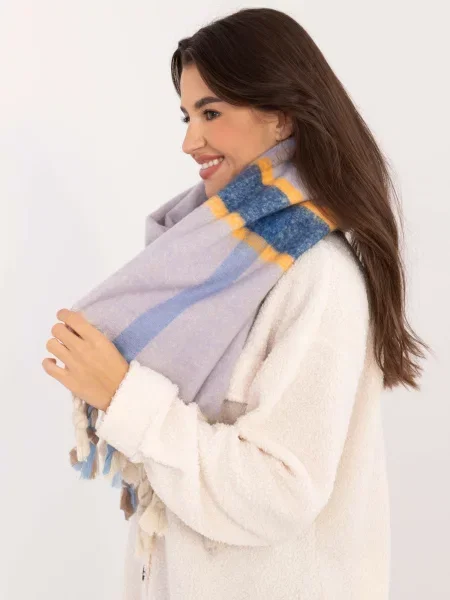 Szal Wool Fashion Italia fioletowa