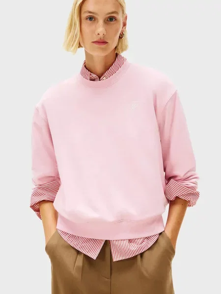 Махровий світшот Tommy Hilfiger рожевий