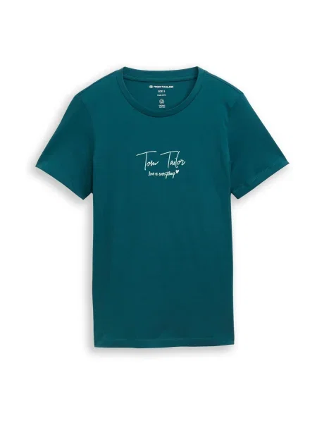 TOM TAILOR Tricou pastel / închis verde