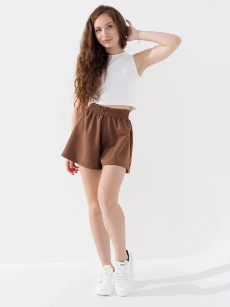 Шорти LAWA мокко бавовна/поліестер/еластан
