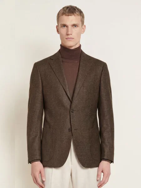 Dressler Sako Regular Fit hnědá