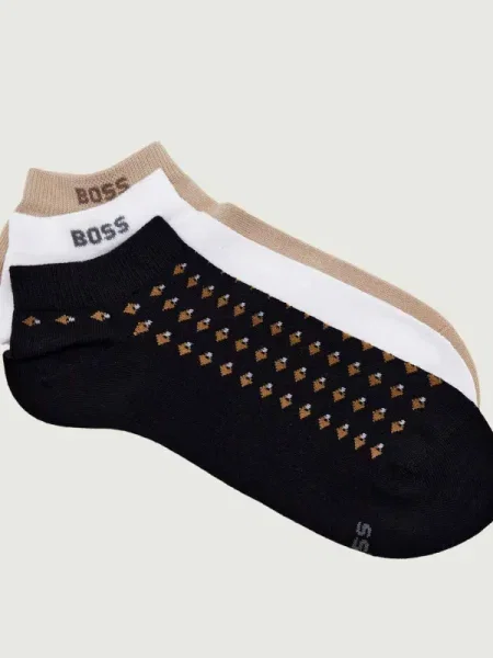 BOSS BLACK Șosete/tălpici 3 pack 3P AS Minipattern CC negru