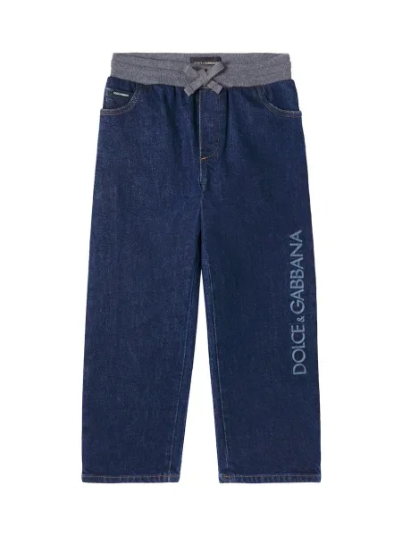 Gyerek egyenes szárú farmernadrág Dolce&gabbana kék