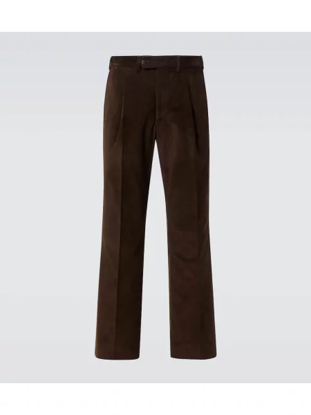 Manšestrové kalhoty Saman Amel hnědé