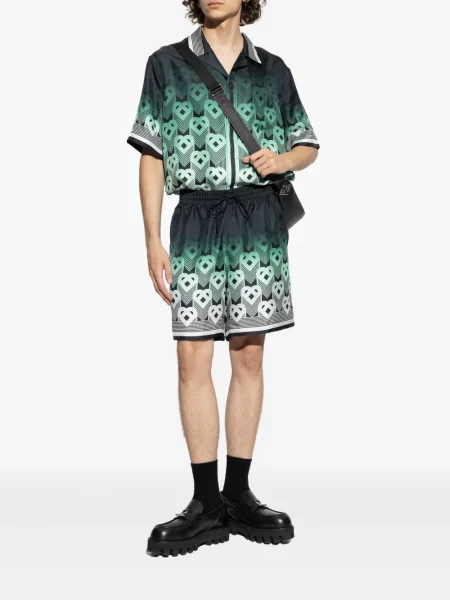 Pantaloni scurți Casablanca cu imagine verde