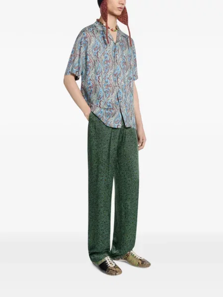 Cămașă Dries Van Noten din jacard albastru