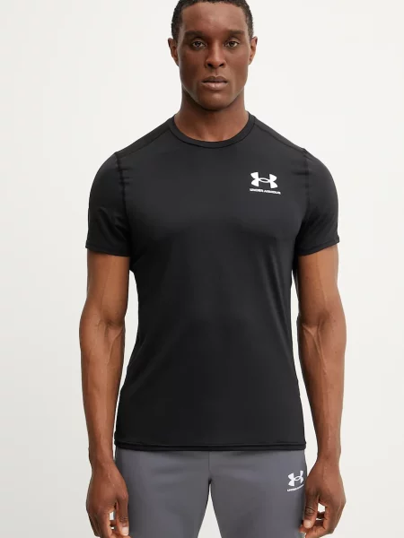 Тениска за трениране Under Armour с изчистен дизайн черно