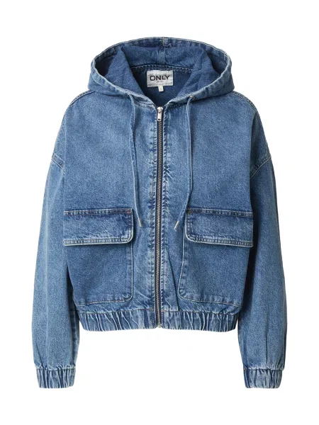 ONLY Geacă de primăvară-toamnă ONLKenzie denim albastru