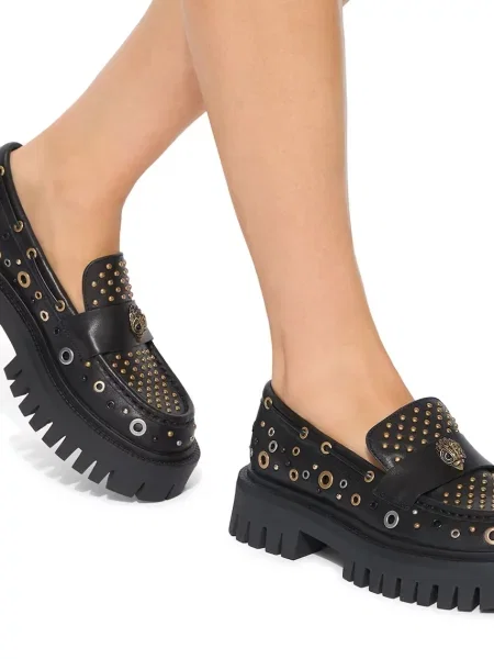 Кожаные мокасины Kurt Geiger London с шипами чанки