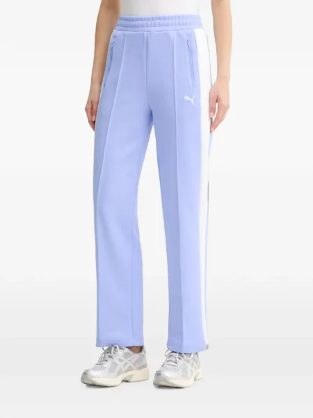 Pantaloni Puma cu dungi alergare violet