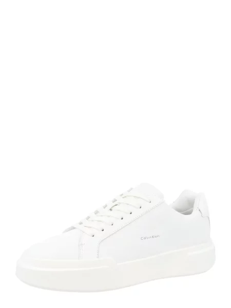 Calvin Klein Sneakersy Chunky Cupsole Laceup Lth Wn biela