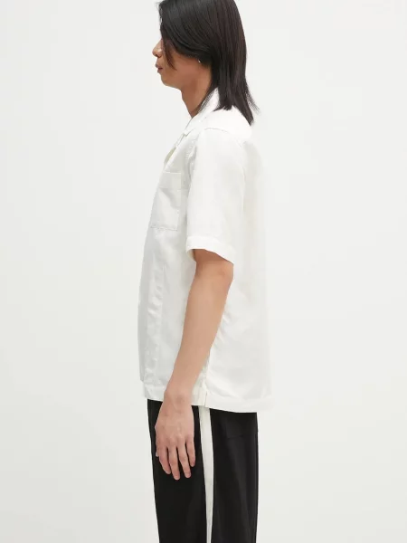 Fred Perry koszula biały relaxed beżowa