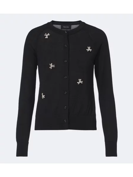 Cardigan Simone Rocha de lână negru