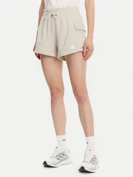 Adidas Sportovní kraťasy Essentials Small Logo Béžová bílé