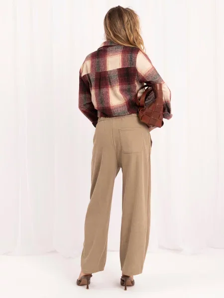 Hlače Italy Moda bež
