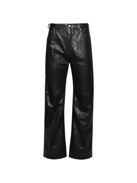 Blugi Rick Owens din piele negru