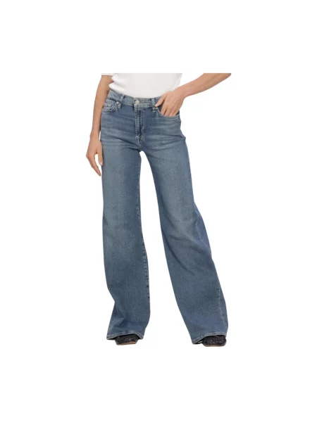 Szerokie jeansy 7 For All Mankind niebieskie