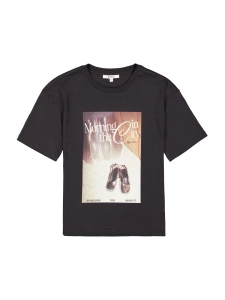 GARCIA Tricou kitt / ciocolatiu / maro deschis / gri metalic alb