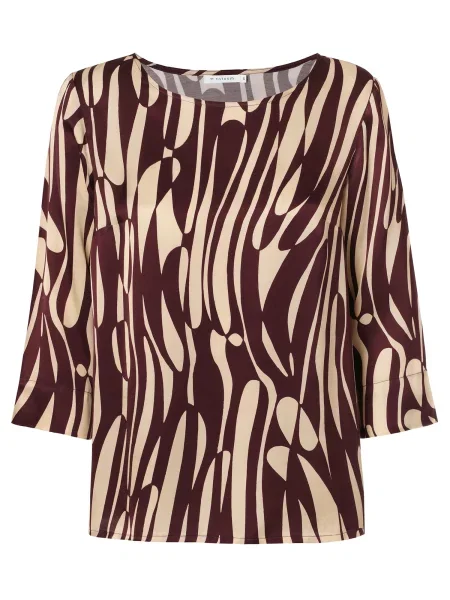 TATUUM Bluză / roșu bordeaux bej