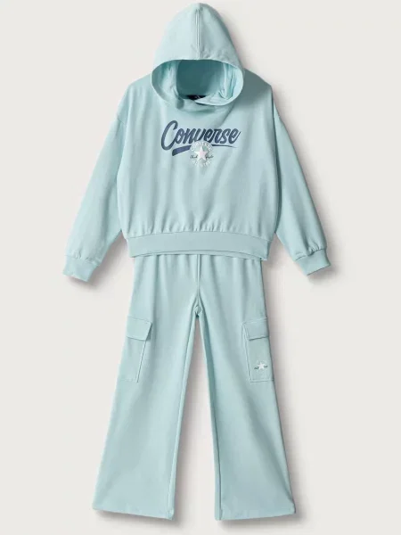 Converse melegítő szett gyerek pamuttal kék
