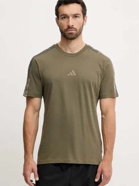 Тениска adidas AOP Colourblock T-Shirt с десен зелено