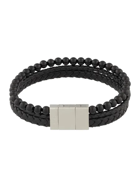 BOSS Zapestnica Sphere / srebrna črna