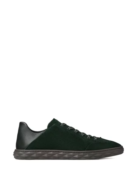 Sneakerși Jimmy Choo cu șireturi din dantelă verde